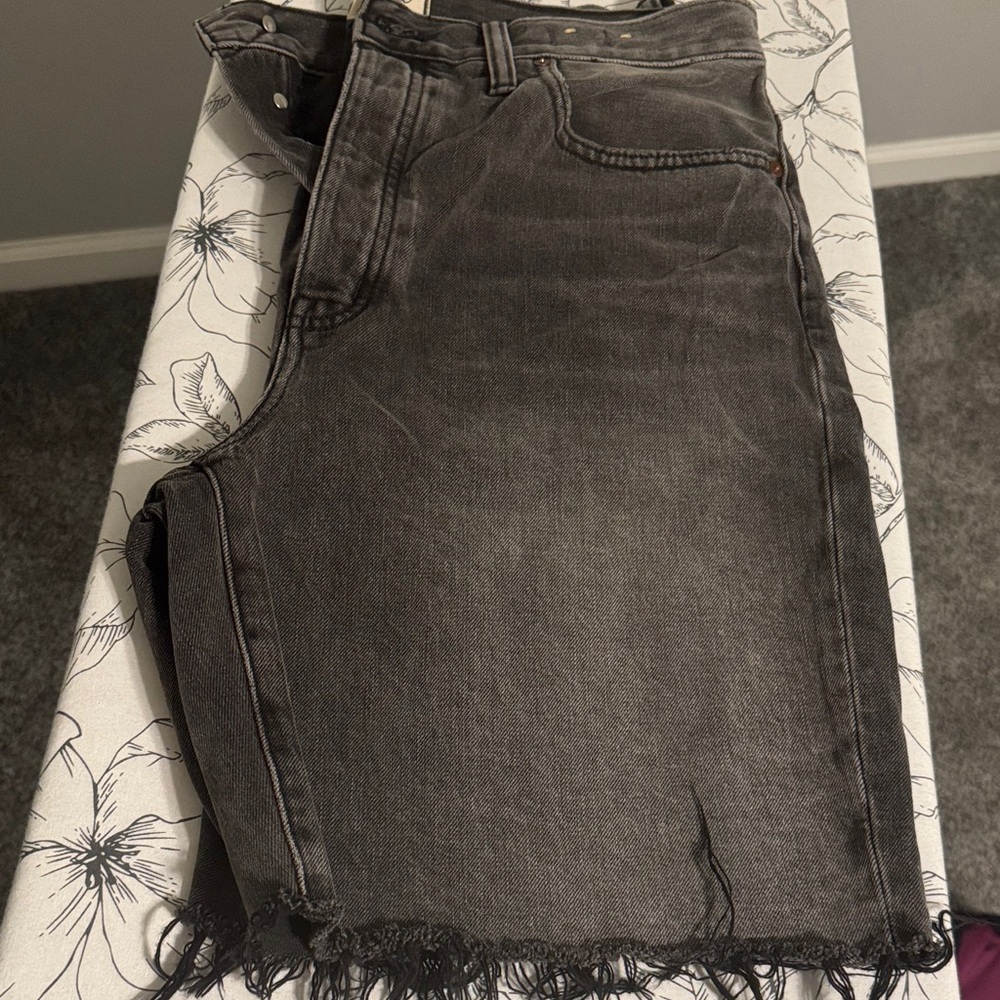 Madewell High Waist Women’s Shorts - Washed Black/Charcoal